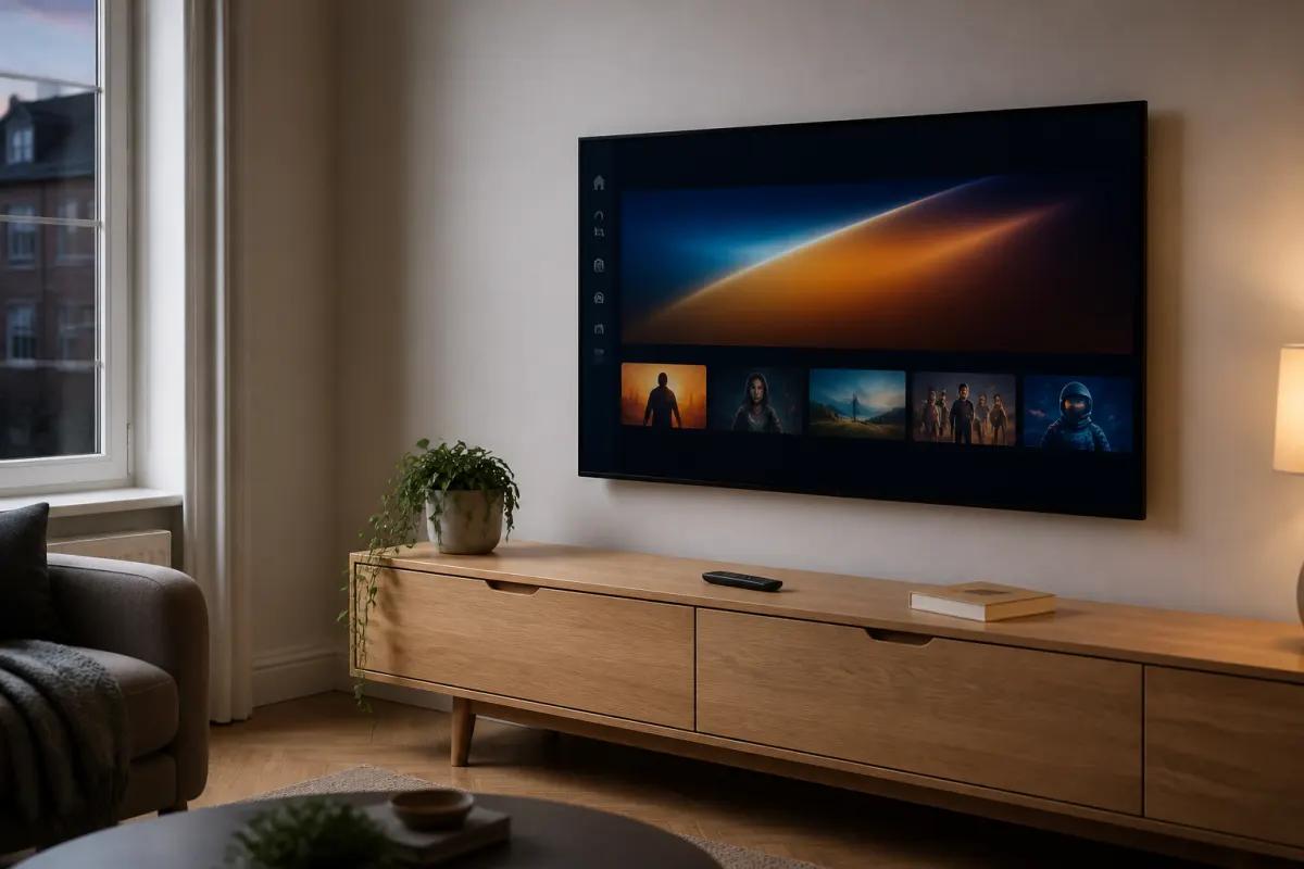 Living room TV ready for Mijn IPTV setup