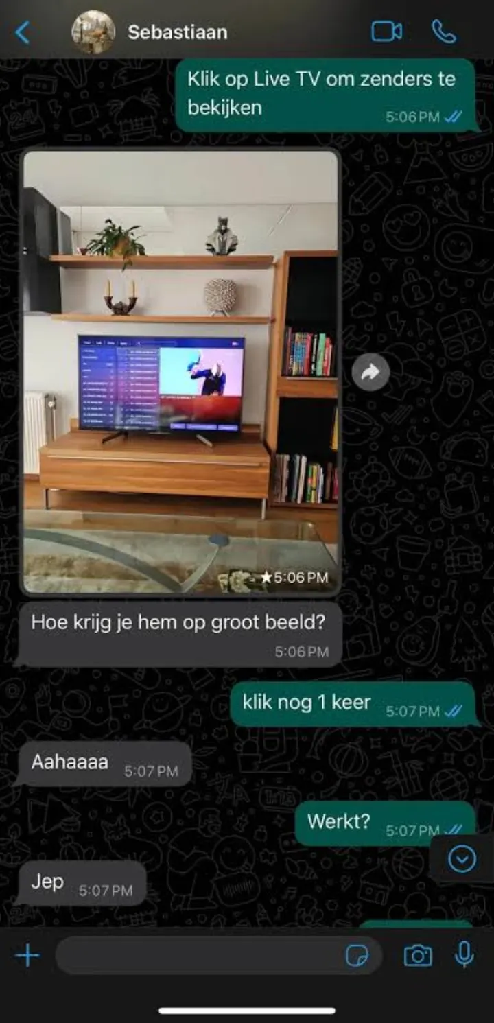 WhatsApp support chat: Ayuda de instalación